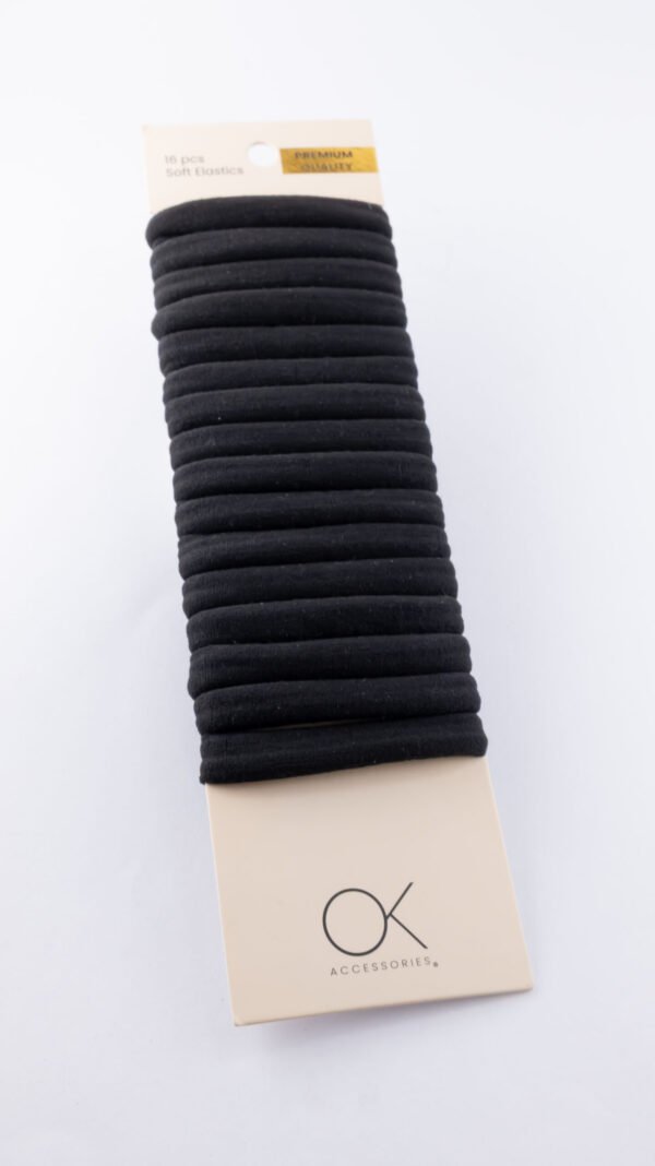 16pcs Soft Elastic Black