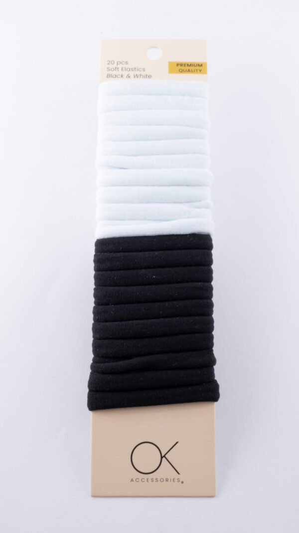 20pcs Soft Elastic Black & White